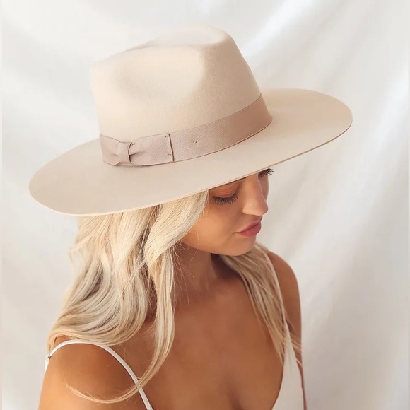Wyeth by Todd Magill Accessories - Wyeth Wool Tan Fedora Oatmeal Hat